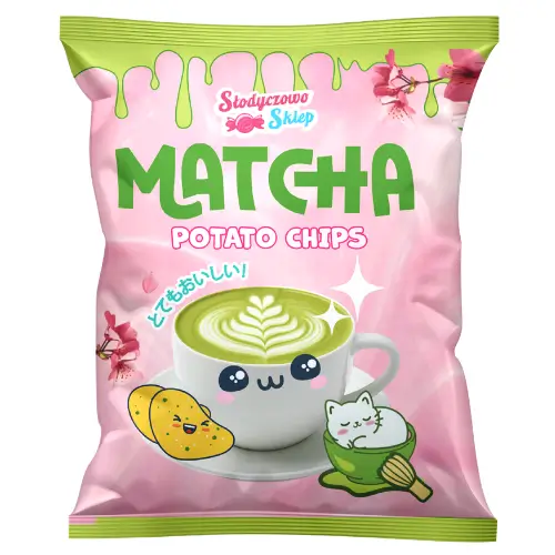 Słodyczowo Chips Matcha 50g