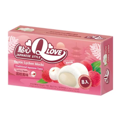 QLove Exotic Lychee Mini Mochi 80g