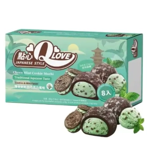 QLove Choco Mint Cookie Mini Mochi 80g