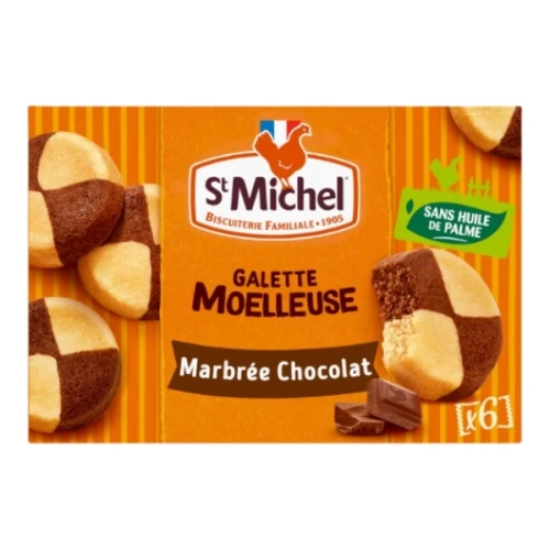 St Michel Moelleuses Marbrees Chocolat 180g