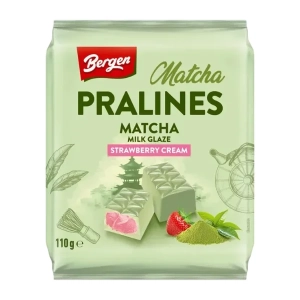Bergen Matcha Pralines Strawberry Cream 110g