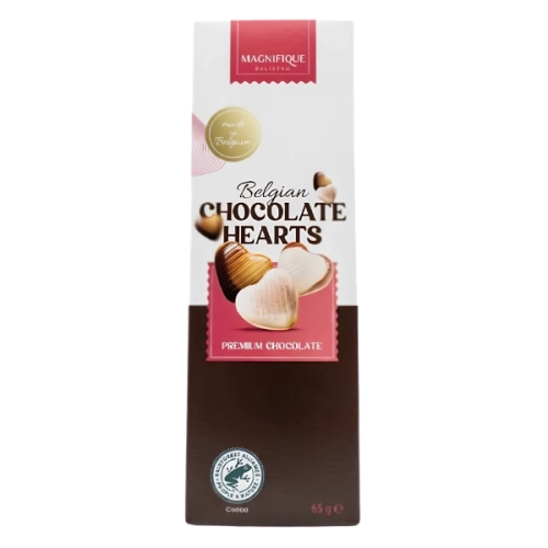 Magnifique Belgian Chocolate Hearts 65g