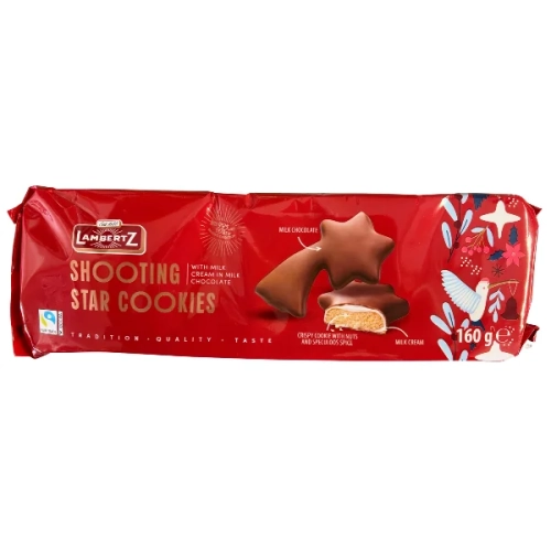 Lambertz Shooting Star Cookies Milk Cream 160g