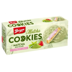 Bergen Matcha Strawberry Cream Cookies 128g