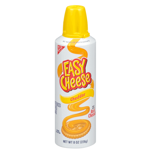 Easy Cheese Cheddar, ser cheddar w spray'u