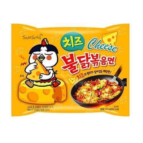 Koreańskie danie Samyang Hot Chicken Cheese Ramen, naprawdę OSTRE! (