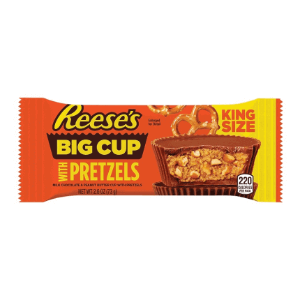 Podwójna wersja babeczek Reese's z kawałkami precli Reese's Big Cup Stuffed with Pretzels King Size