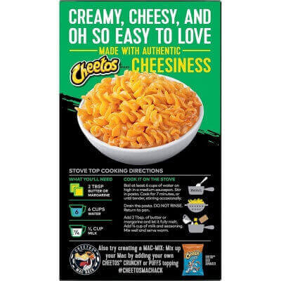 Instrukcja przyrządzenia Cheetos Mac 'N Cheese Cheesy Jalapeno