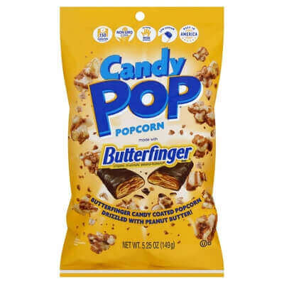 Amerykański popcorn z kawałkami batonika Butterfinger Candy Pop Popcorn Butterfinger