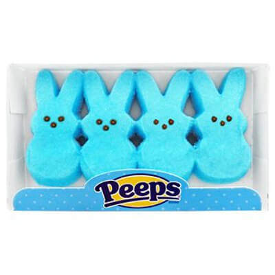 Peeps Blue Marshmallow Bunnies, amerykańskie pianki w kształcie zajączków