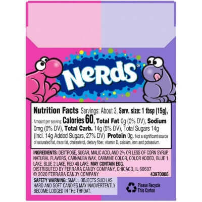 Nerds Grape & Strawberry, o smaku winogrono i truskawki