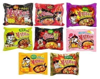 Koreanskie bardzo ostre dania Samyang