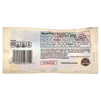 M&M's White Chocolate, z białą czekoladą