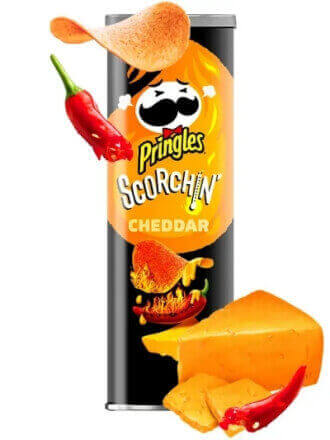 Pringles Scorchin' Cheddar 158g