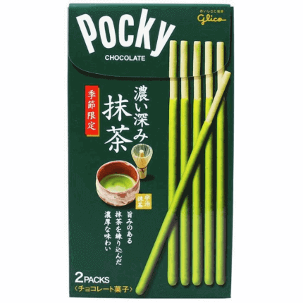 Pocky Chocolate Matcha, japońskie paluszki w białej czekoladzie z matcha