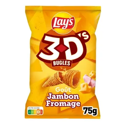 Lay's 3D's Bugles Jambon Fromage 75g