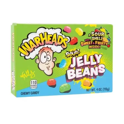 Warheads Sour Jelly Beans 113g