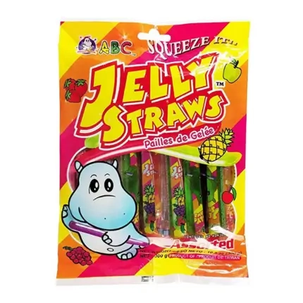 ABC Jelly Straws Hippo 300g