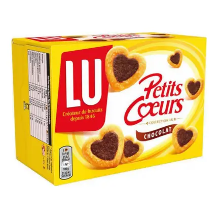 Lu Small Hearts Chocolate Cookies 125g