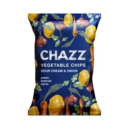 Chazz Vegetable Chips Sour Cream and Onion Flavour 75g