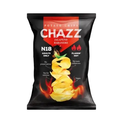 Chazz Potato chips with Jalapeño & Habanero pepper 90g