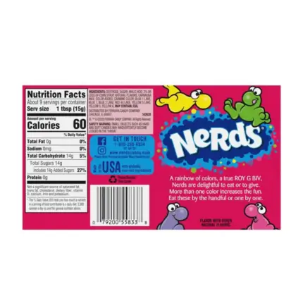 Wonka Nerds Rainbow Box 141g