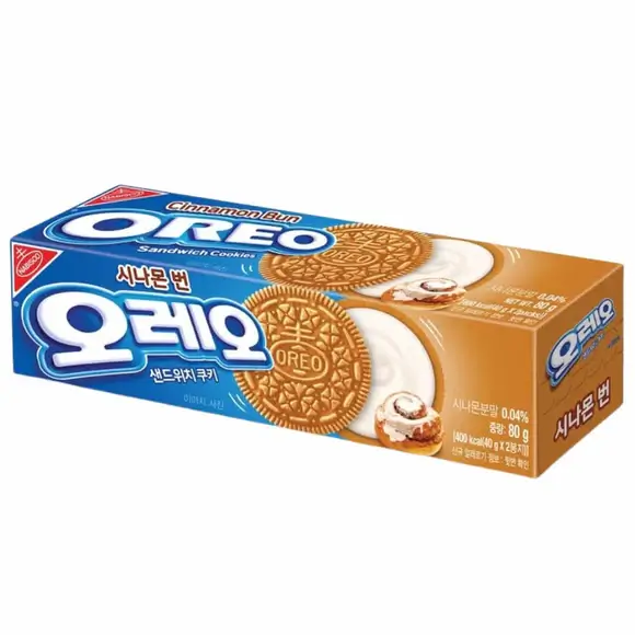 Oreo Cinnamon Bun Sandwich Cookies 80g