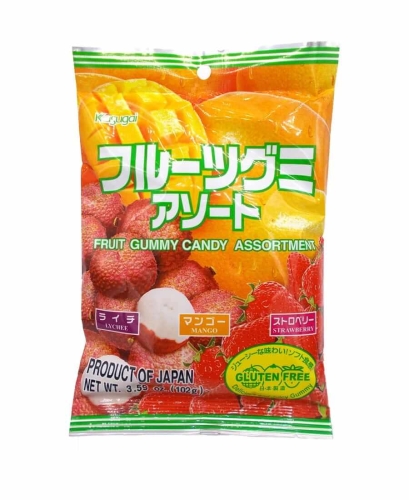 Japońskie egzotyczne żelki mix liczi, mango, truskawka / Słodyczowo sklep