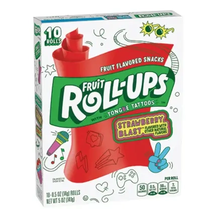 Fruit Roll Ups Strawberry Blast 141g