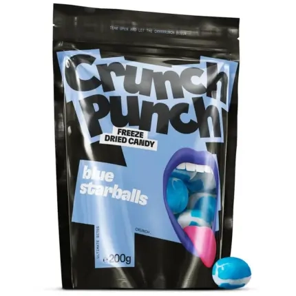 Crunch Punch Freeze Dried Candy Blue Starballs 200g