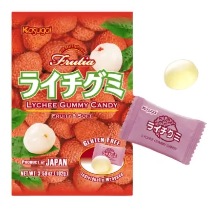 Kasugai Lychee Gummy Candy 102g