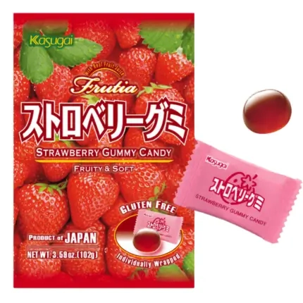 Kasugai Strawberry Gummy Candy 107g