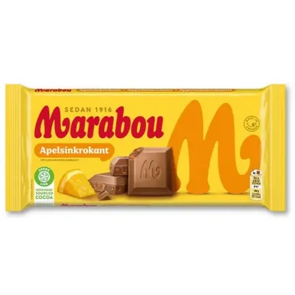 Marabou Apelsinkrokant 200g