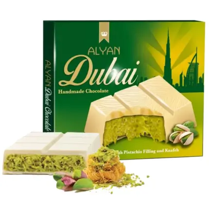 Alyan Dubai White Chocolate Pistachio Knafeh 100g