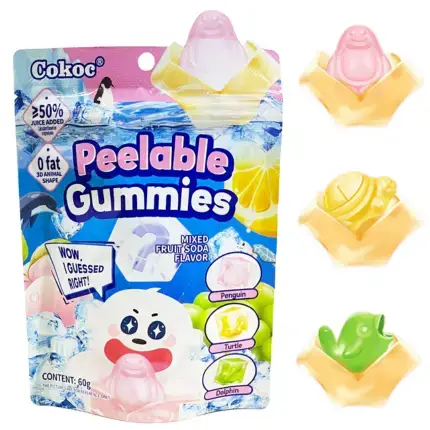 Cokoc Peelable Gummies Mixed Fruit Soda 60g