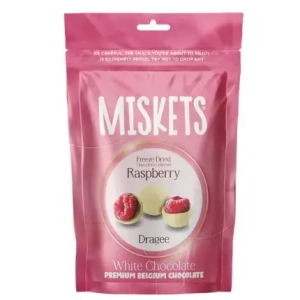 Miskets Raspberry White Chocolate 80g