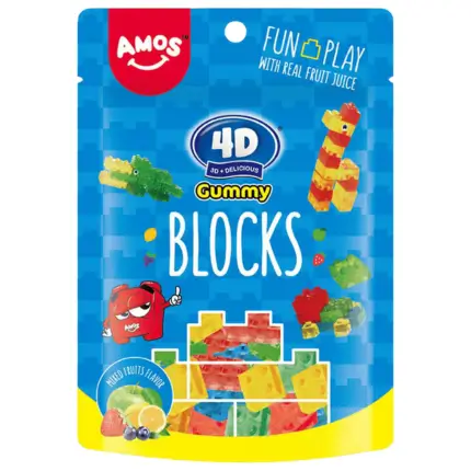 Amos 4D Gummy Blocks 72g