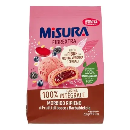 Misura Fiberxtra Biscotti Frutti di Bosco 260g