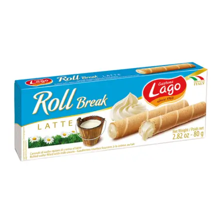 Lago Waffer Roll Latte 80g
