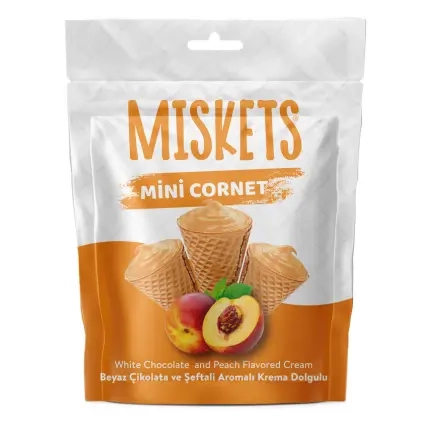 Miskets Mini Peach Cornet 50g