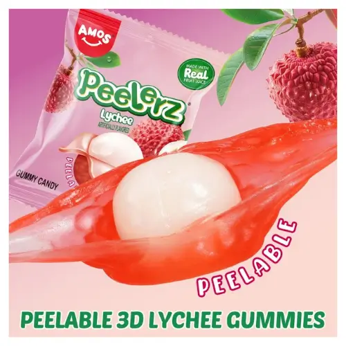 Amos Peelerz Lychee Peelable Gummy 65g