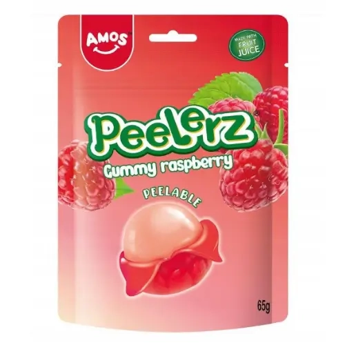 Amos Peelerz Raspberry Peelable Gummy 65g