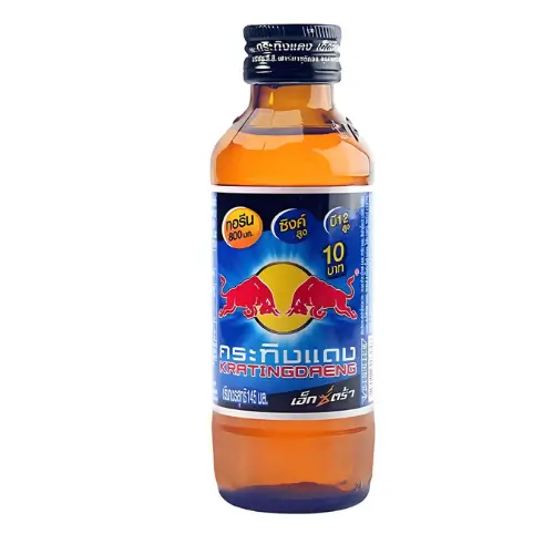 Red Bull Glass Bottle Black Cap 145ml