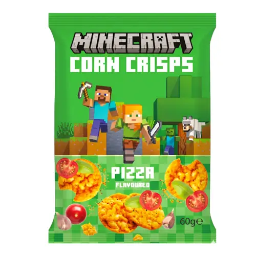 Minecraft Corn Crisps Pizza 60g